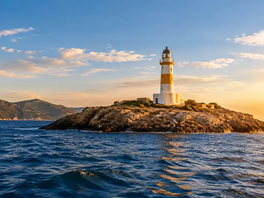 Il faro di Punta Carena sulla punta sudoccidentale